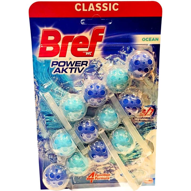 Блоки туалетні для унітазу Bref Power Activ (3шт/уп) Океан