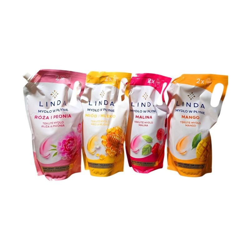 Мило рідке кремове Linda 1л асортимент