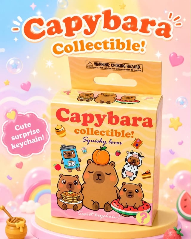 Capibara Keychain Squishy