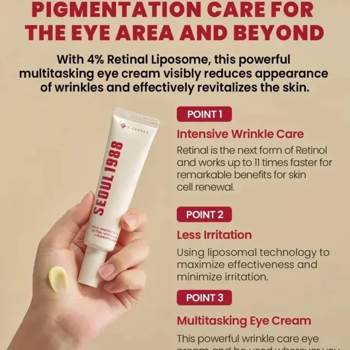 K-SECRET SEOUL 1988 Eye Cream: Retinal Liposome 2% + Fermented