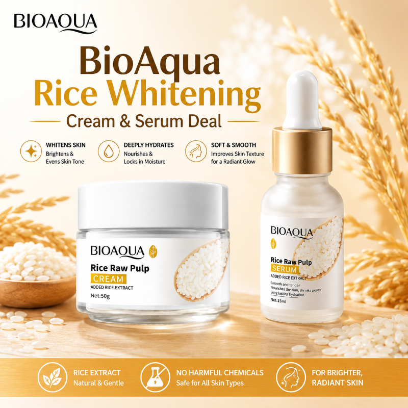 BioAqua Rice Whitening Cream & Serum Deal