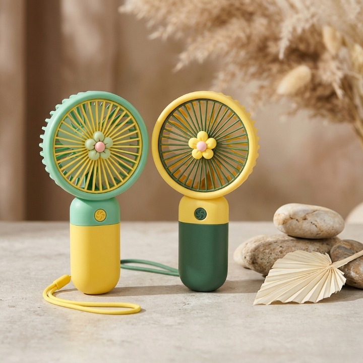 3 Speed Rechargeable Hand Fan – Mini Handy Fan For Kids