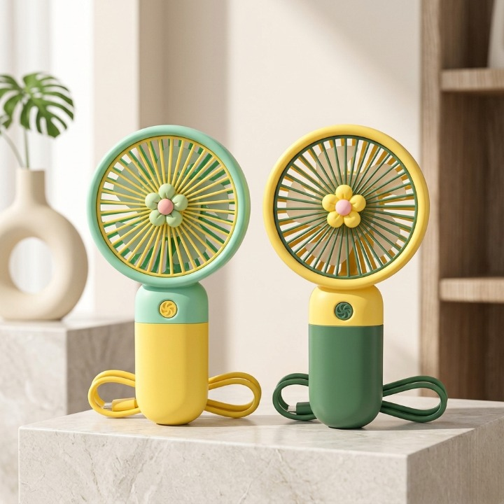 3 Speed Rechargeable Hand Fan – Mini Handy Fan For Kids
