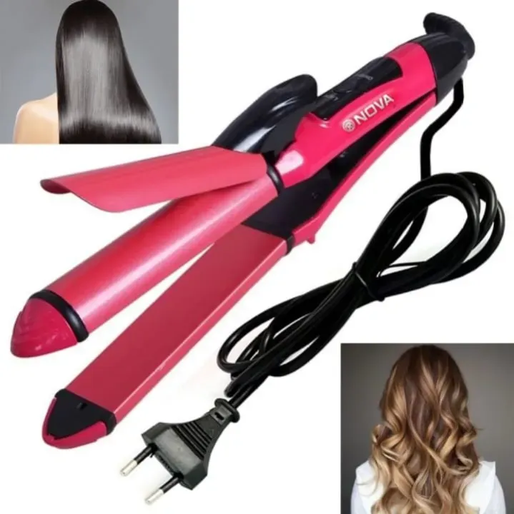 2-in-1 Nova Hair Straightener and Curler – Dual-Use Styling Tool with Quick Heat-Up Technology,