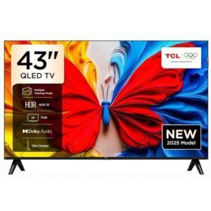 TCL 50 Inch TV 4K Ultra HD Smart QLED Google TV, Alexa on Demand, Metallic Design, Frameless Design