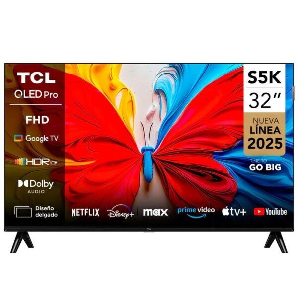 TCL 32 Inch Smart QLED Direct 32″ Full HD LED TV with Android TV, HDR Compatible with Google Cast & Google Home Slim Design