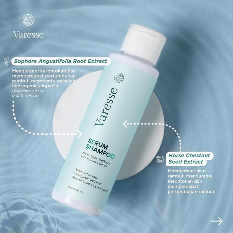 Varesse Serum Shampoo Hair Loss Defense dengan Herbavit Serum 2 IN 1