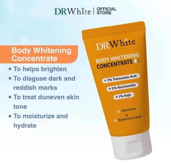 DRWhite Bundling 1 Body Whitening Concentrate + 1 Cysteamine Body Serum Booster.