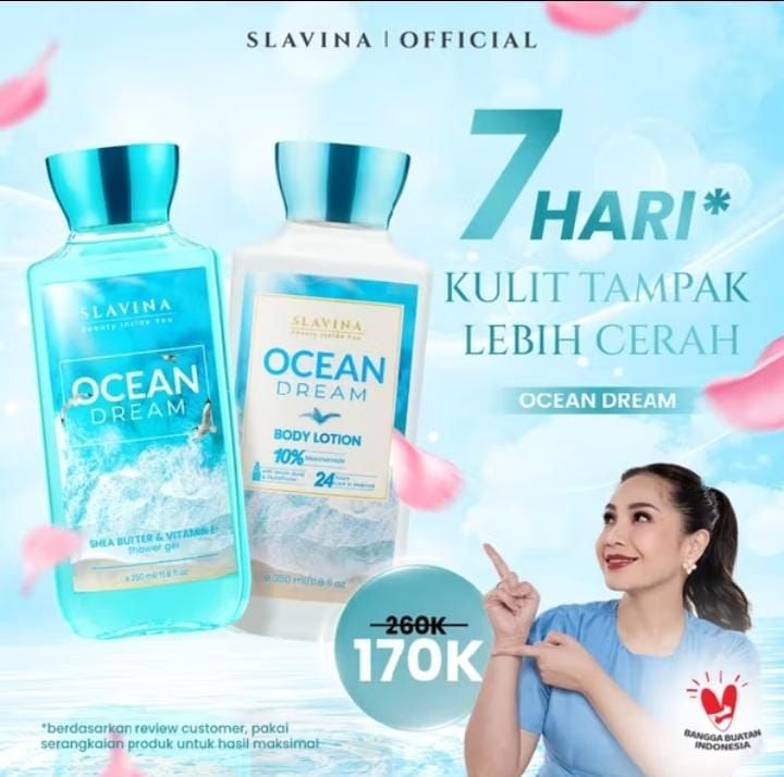 SLAVINA Bundle 2IN1 Ocean Dream (Body Lotion + Shower Gel).