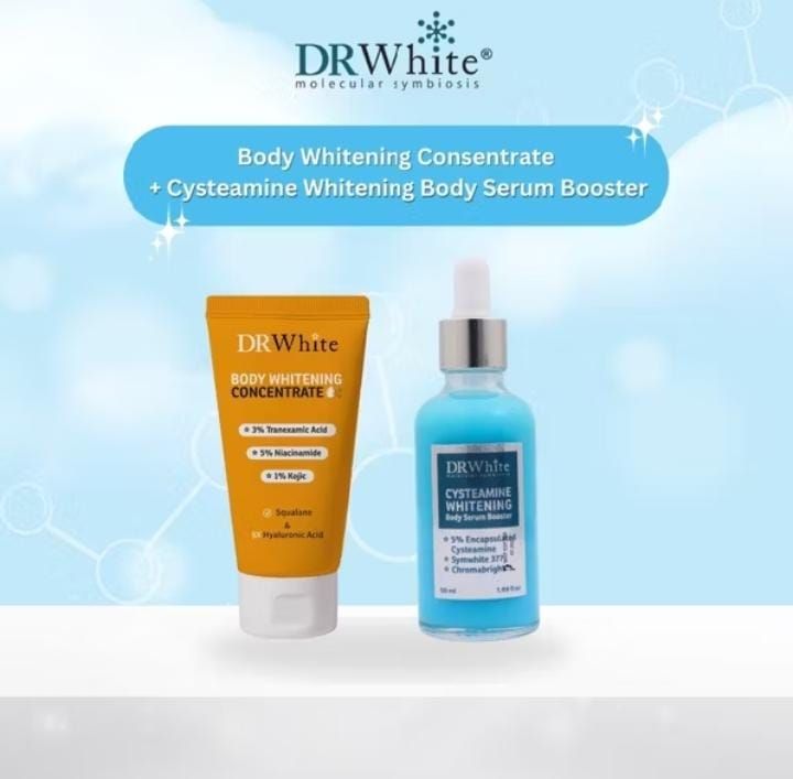 DRWhite Bundling 1 Body Whitening Concentrate + 1 Cysteamine Body Serum Booster.