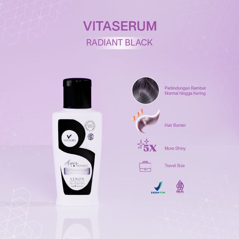 VENON Combo 2 2in1 Serum + Vitamin Rambut E, A, C Radiant