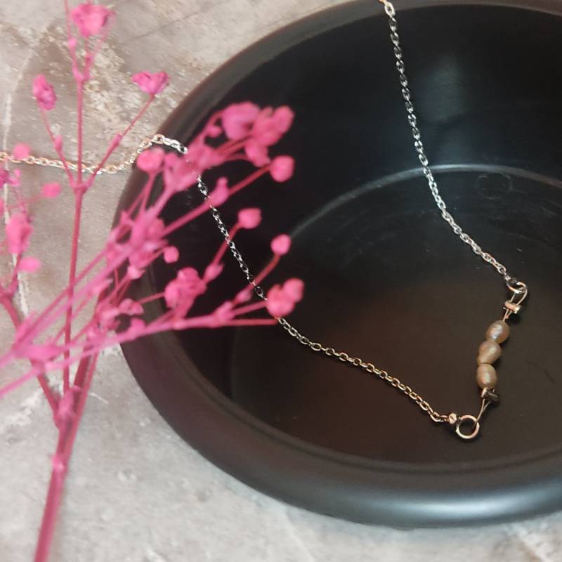 Fresh Water Pearl Silver Plated Necklace