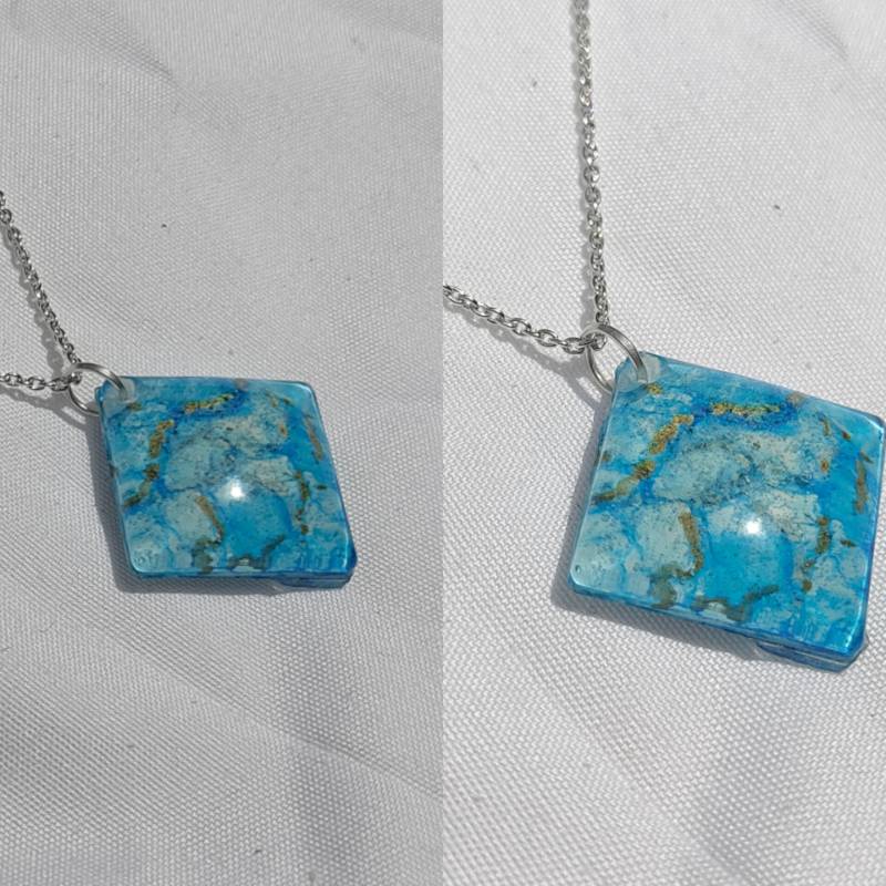 Alcohol Ink Art Necklace