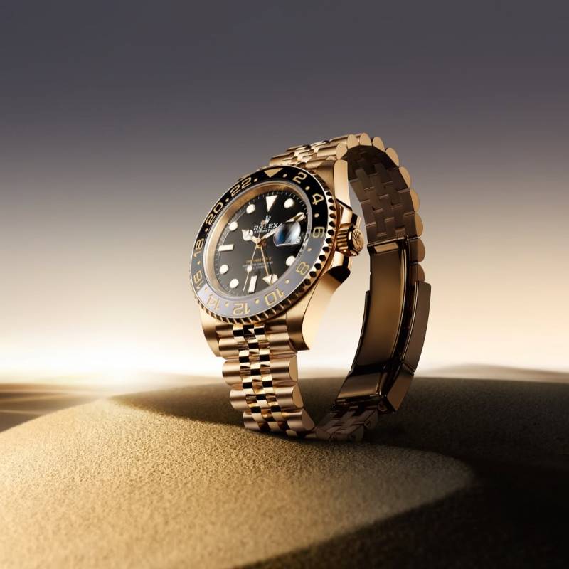 Rolex GMT II Gold – Bold Black Dial, 2023 Upgrade