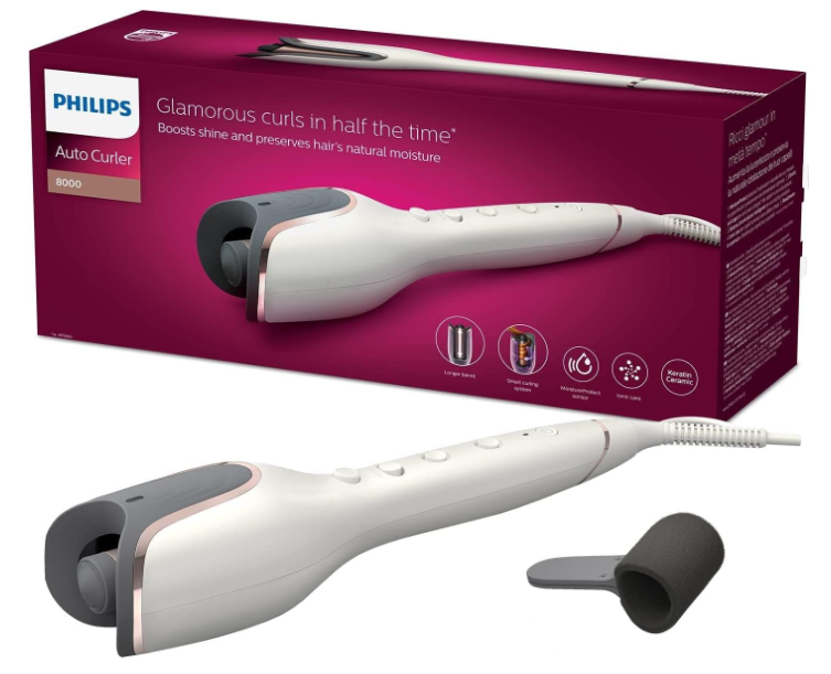 Philips StyleCare Prestige Automatic Curling Iron with Temperature Control