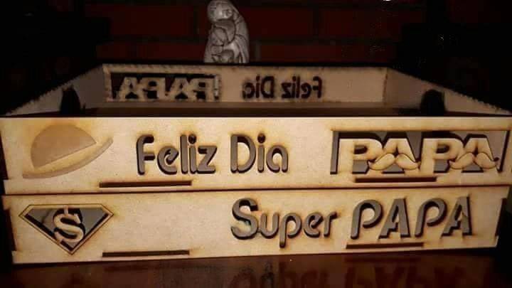 Bandejas 30x20 Feliz dia papá y Super papá (_02007)