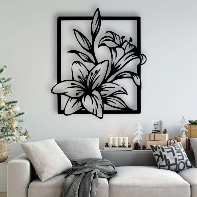 Cuadro decorativo Flores de hibisco (Malva sylvestris)