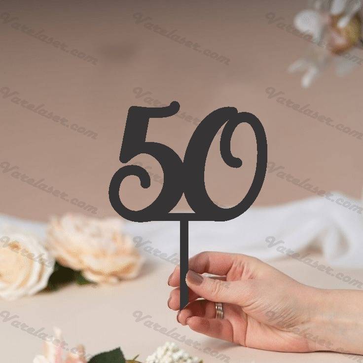 Pinches de Torta Con Numero 50