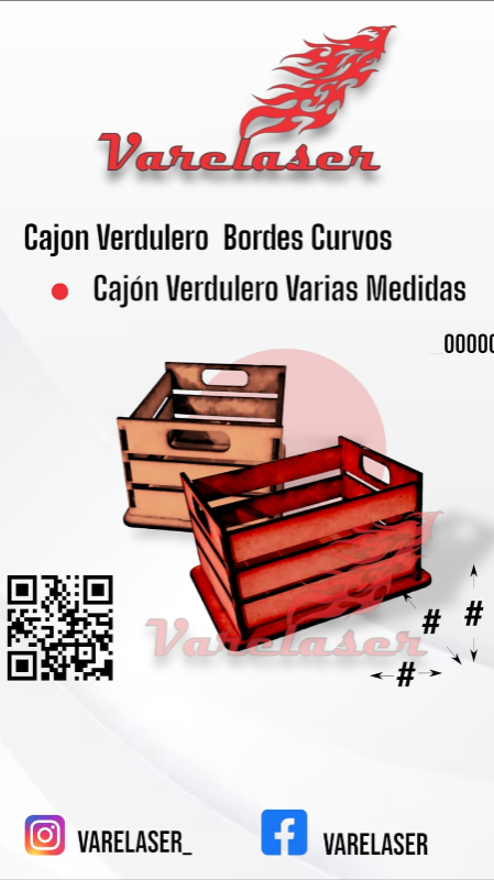 Cajon Verdulero Bordes Curvos