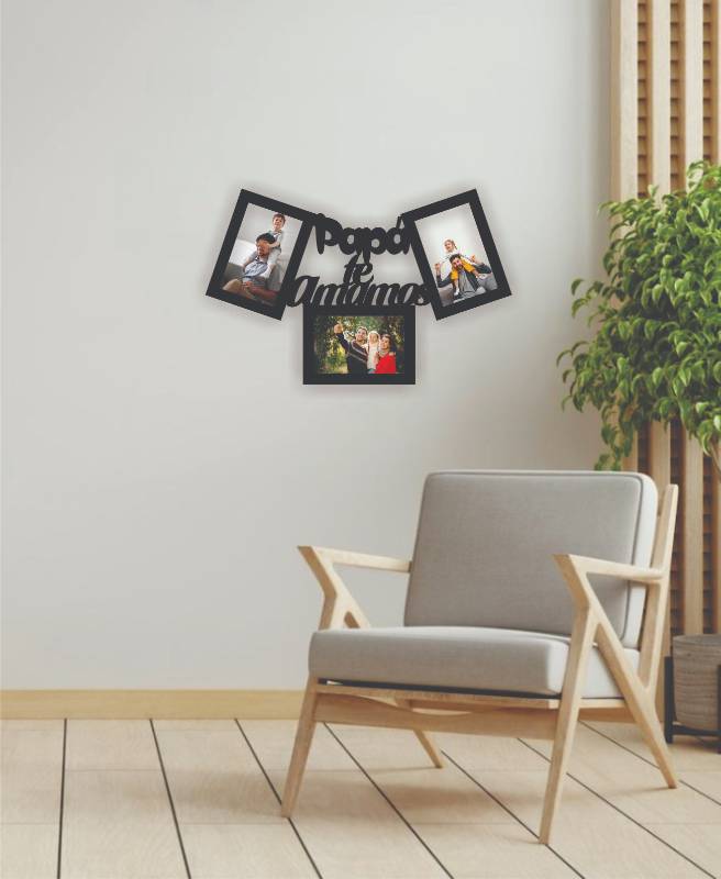 Cuadro Papá Te Amamos con 3 Porta Retratos 10 x 15