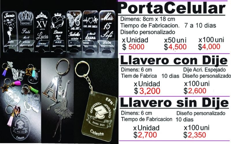 Llaveros De Acrilico