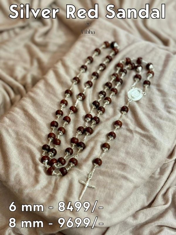Silver Redsandal Rosary