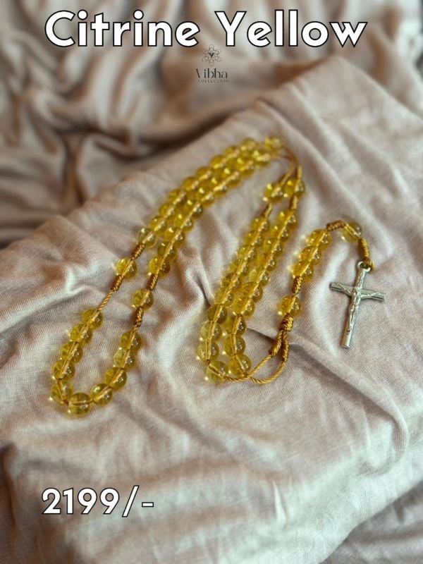 Citrine Yellow Rosary