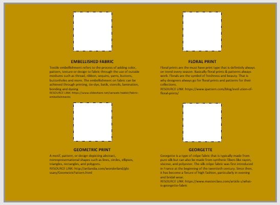 Fabric Swatch Book - Customized Tile page Glossy  with 53 Fabric list Each page 4 fabric descriptions