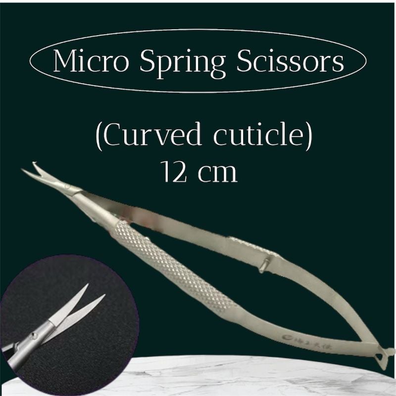 Professional Curved Micro Spring Scissors - Precise Root & Plant Trimming Tool