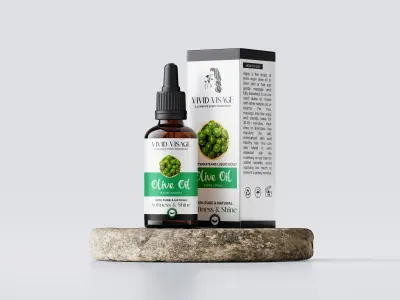 Vivid Visage Extra Version Olive Oil – Cold-Pressed 100% Pure EVOO for Face Glow, Hair Shine & Skin Softness | Rich in Squalene & Vitamin E | 30 ml