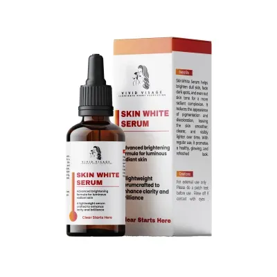 Vivid visage Skin Whit Serum for Skin Brightening & Radiance Boost Best Whitening Serum for Glowing, Even-Toned & Spot-Free Skin