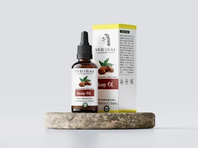 Vivid Visage Hemp Seed Oil – 100% Pure Cold-Pressed Hemp Seed Oil | For Hair Strength, Scalp Hydration & Skin Barrier Support | Omega-3 & Omega-6 Rich | 30 ml