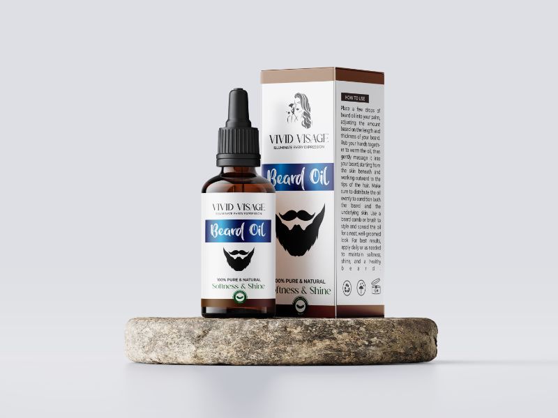 Vivid Visage Beard Oil – 100% Pure & Natural Cold-Pressed Oil