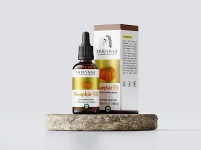 Vivid Visage Pumpkin Seed Oil for Face & Hair | Cold-Pressed Zinc-Rich Oil | 100ml