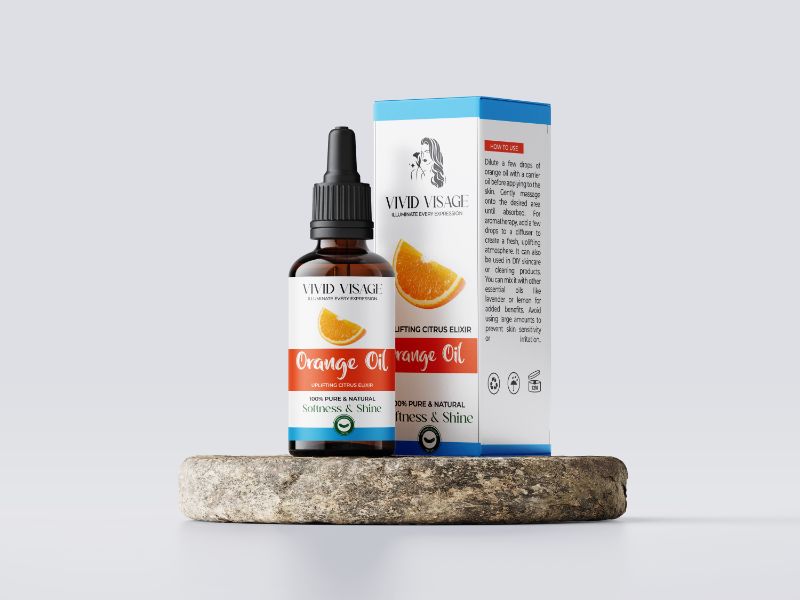 Vivid Visage Orange Peel Essential Oil | Cold-Pressed Brightening Oil | 30ml