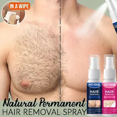 Vivid Visage Hair removal spray for women, painless hair remover, smooth skin spray, instant hair removal, body hair removal spray, gentle formula for sensitive skin.
