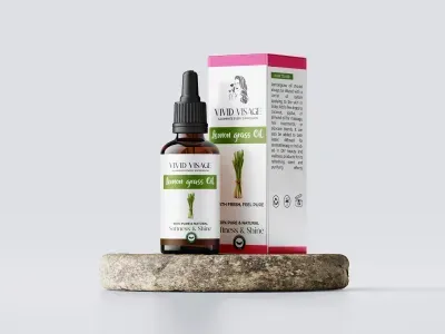 Vivid Visage Lemongrass Essential Oil | Antifungal & Refreshing Oil | 30ml