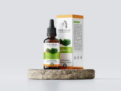 Vivid Visage 100% Pure Tea Tree Essential Oil – Therapeutic-Grade, Australian-Origin Melaleuca Oil for Acne, Dandruff & Scalp Health | Natural Antifungal, Antibacterial Face & Hair Treatment