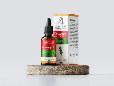 Vivid Visage Rosemary Leaves Oil – Cold-Infused Herbal Oil from Fresh Rosemary Leaves | For Hair Growth Support, Scalp Balance & Face Glow | Antioxidant-Rich • Non-Comedogenic • 30 ml