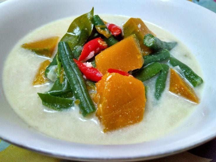 Sayur Santan Labu Kuning Kacang Panjang
