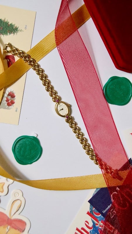 Seiko Ladies Purple Gemstone Quartz Vintage Watch