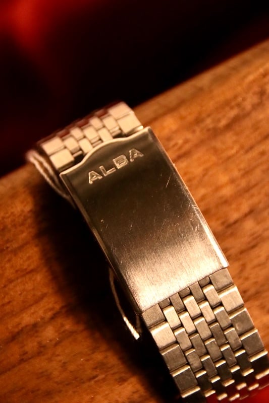 Alba Vintage Square Day/Date Quartz Watch