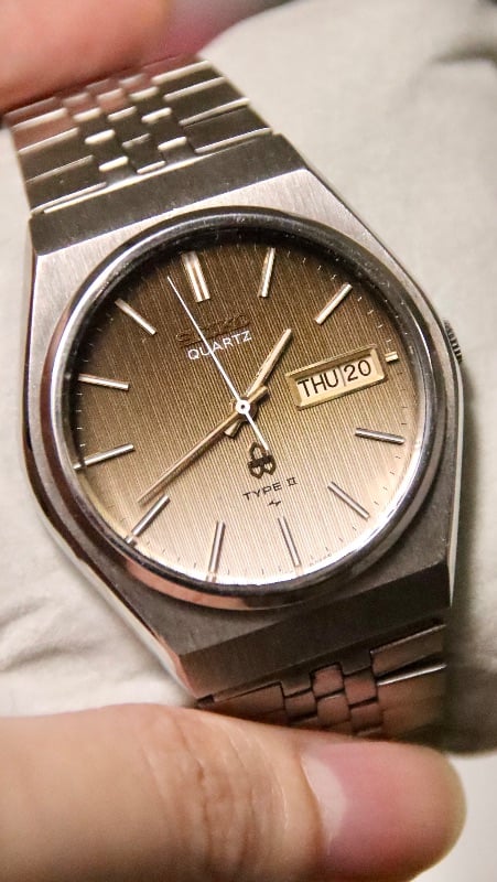 RARE Seiko Type II Bronze - Brown Quartz Vintage Watch