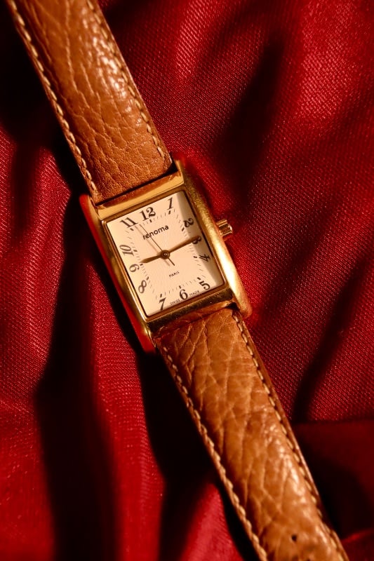 Renoma Paris Gold-Tone Tank Watch