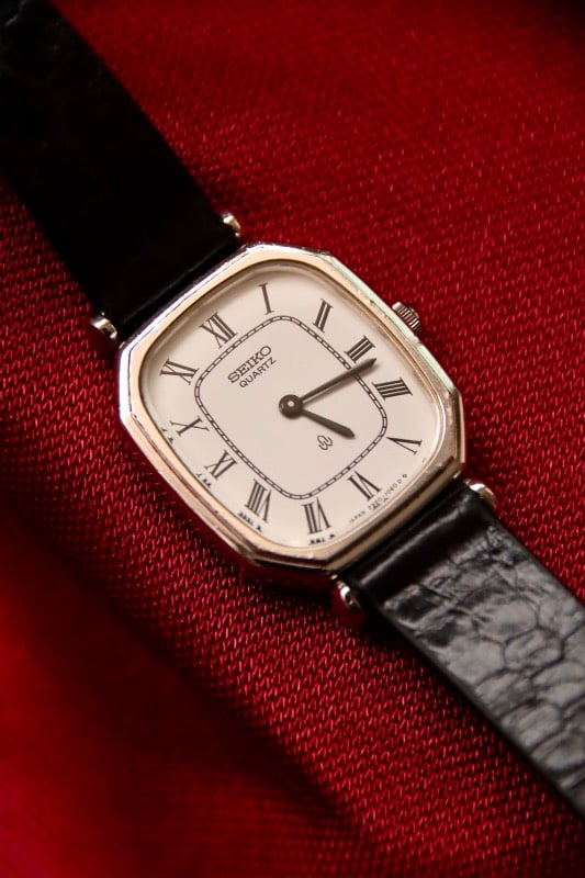 Seiko Roman Numeral Dress Tank Vintage Watch