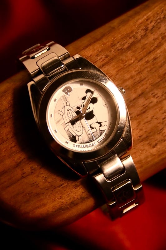 1928 Disney Mickey Mouse Steamboat Willie Commemorative Quartz Vintage Watch