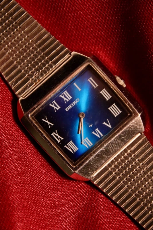 RARE Vintage 1970s Seiko Chariot Hi-Beat JDM - Rare Blue Square (Ref. 2220-3174)