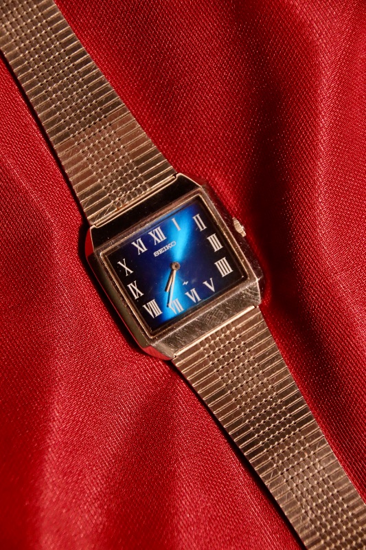 M♦キャロット　１ RARE Vintage 1970s Seiko Chariot Hi-Beat JDM - Rare Blue Square