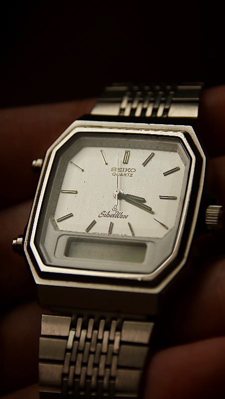 RARE Seiko Silverwave Analog & Digital Quartz Vintage Watch