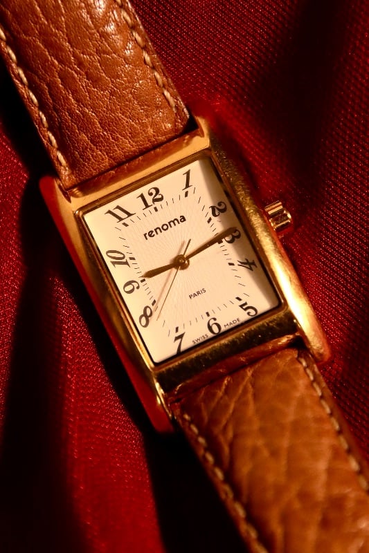 Renoma Paris Gold-Tone Tank Watch